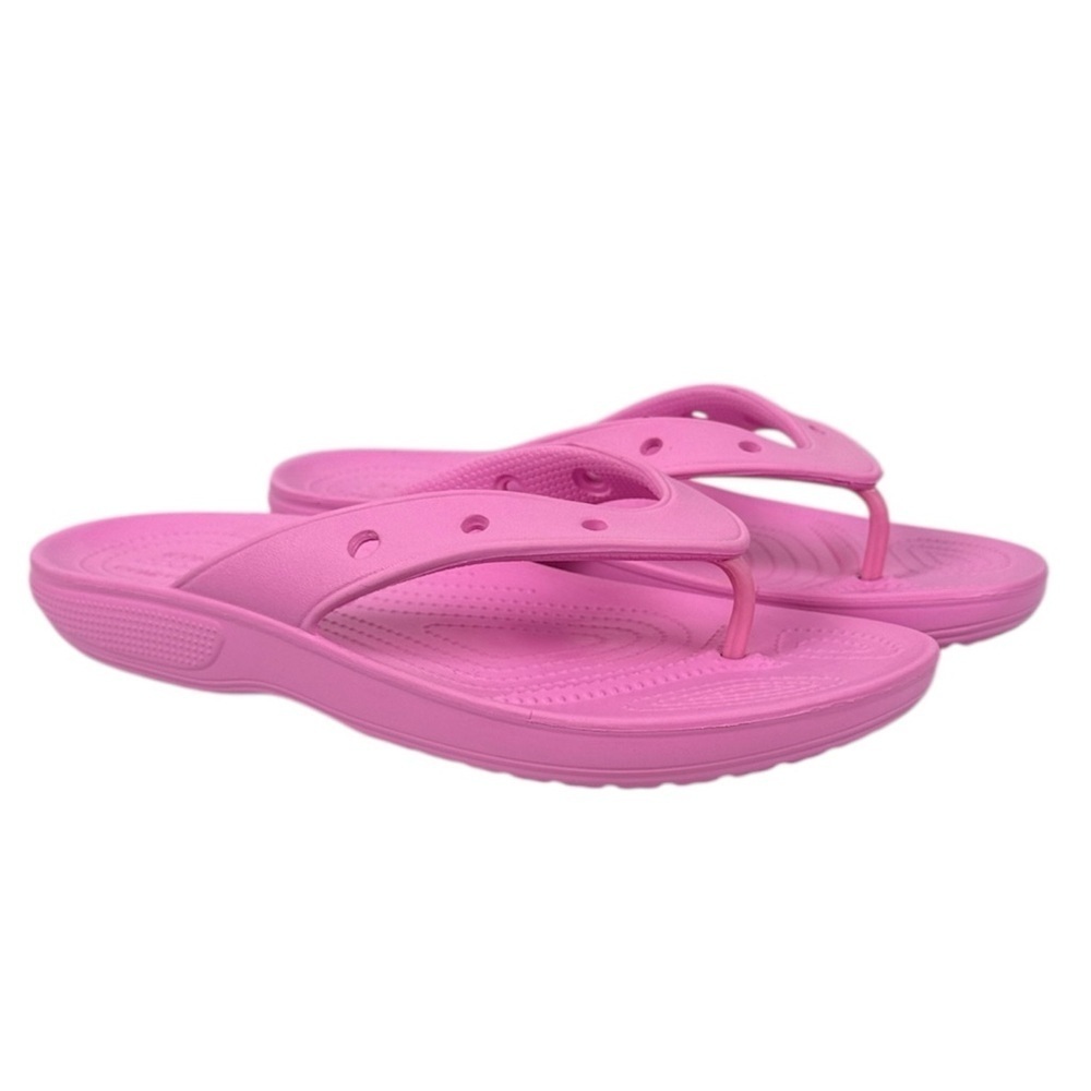 CROCS Iconic Comfort Light Pink Flip Flops Size 12